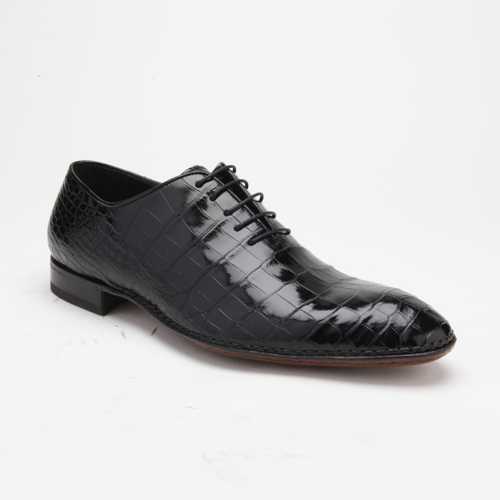 Caporicci Italian Mens Shoes 2542 Alligator Nero